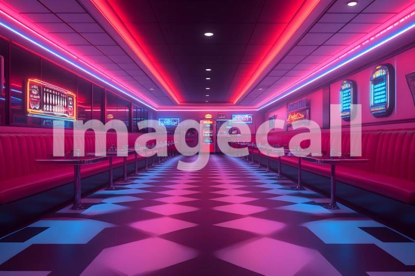 Clips12345 Retro Diner Booth A cozy retro diner with black an 6d0795c2 90b9 4a5d 913b 2340175a96ca 1