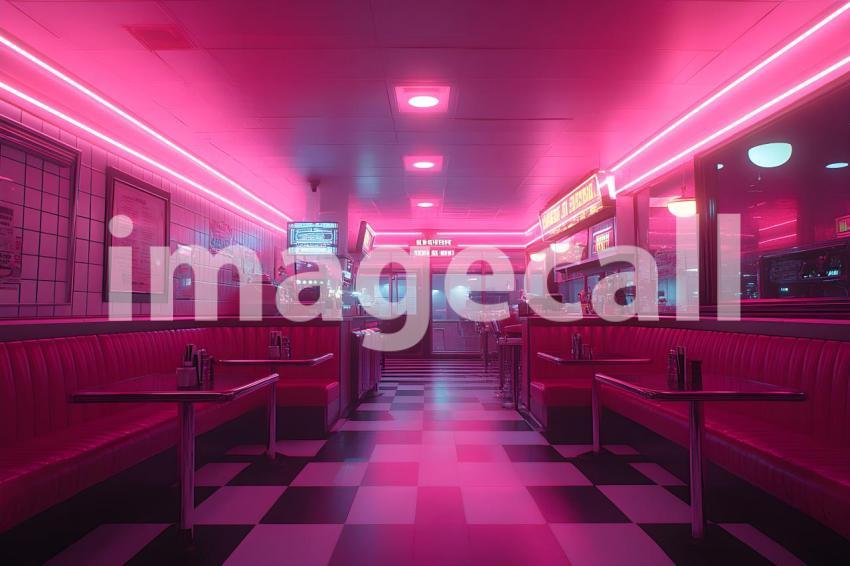 Clips12345 Retro Diner Booth A cozy retro diner with black an 44b4a2b8 bd41 4fb2 8d05 fe7418b817f4 3