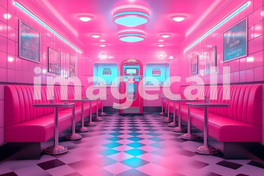 Clips12345 Retro Diner Booth A cozy retro diner with black an 227f481f cdf2 4b59 9c11 c404ce995d23 0