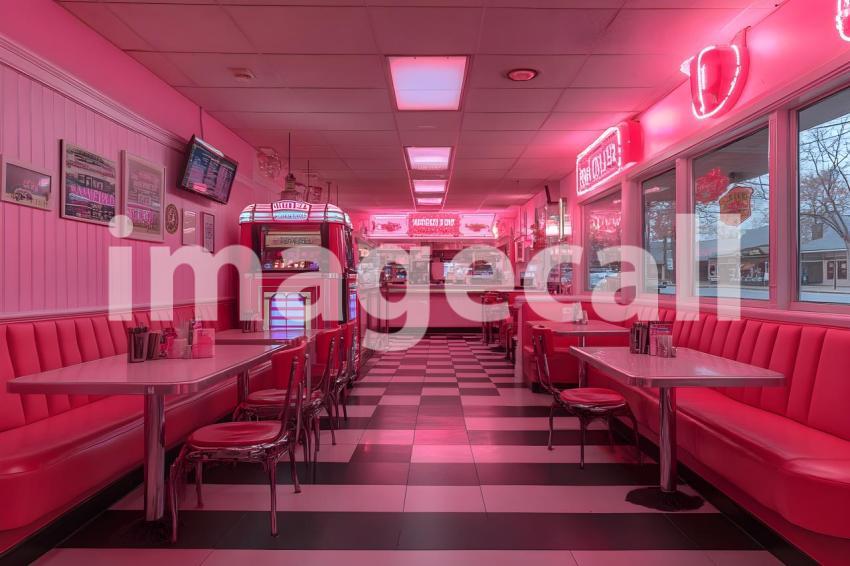 Clips12345 Retro Diner Booth A cozy retro diner with black an 227f481f cdf2 4b59 9c11 c404ce995d23 3