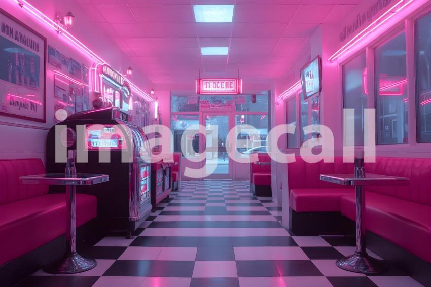 Clips12345 Retro Diner Booth A cozy retro diner with black an 5776fef7 7359 42c7 909a 83865f00c61b 3