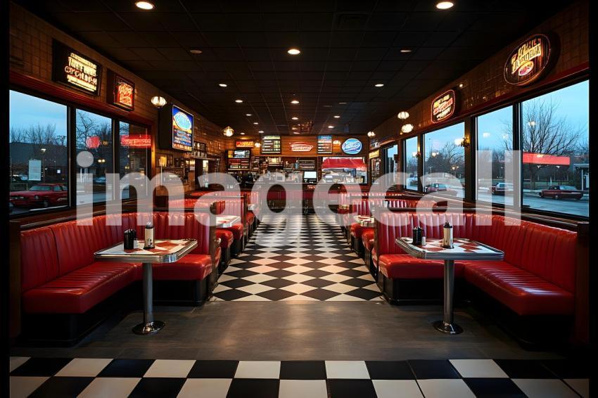 Clips12345 Retro Diner Booth A cozy retro diner with black an 52754d15 cd98 4aba 89ab e30394d8741f 2