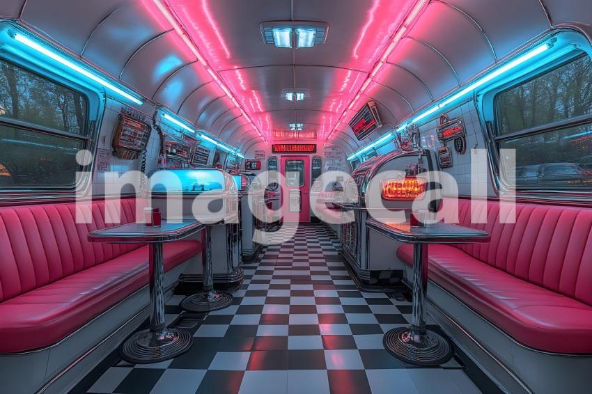 Clips12345 Retro Diner Booth A cozy retro diner with black an 8aca3182 fa81 46b4 a78d f3e4aa4c5c75 2