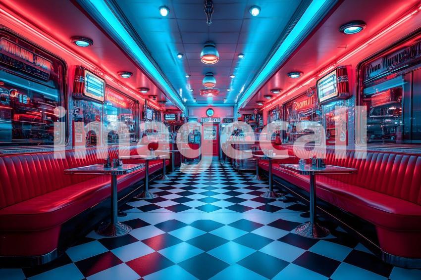 Clips12345 Retro Diner Booth A cozy retro diner with black an 52754d15 cd98 4aba 89ab e30394d8741f 0