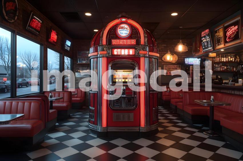 Clips12345 Retro Diner Booth A cozy retro diner with black an 151083f8 cb36 43f5 a701 21db593bd9f3 2