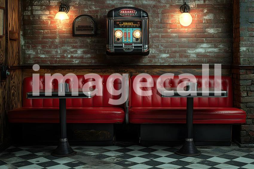Clips12345 Retro Diner Booth A cozy retro diner with black an d2c35465 4e54 48d2 8100 0bee792d85c8 2