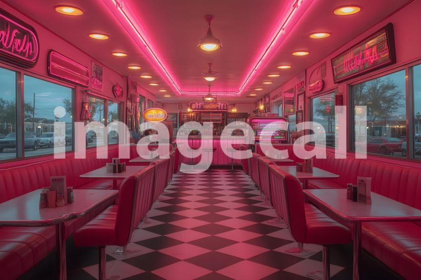 Clips12345 Retro Diner Booth A cozy retro diner with black an d2c35465 4e54 48d2 8100 0bee792d85c8 1