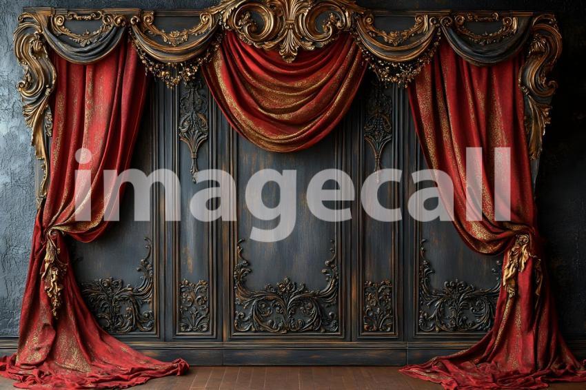 Clips12345 Antique Baroque Carved Wooden Panels with Rich Fabri dd604fef 54dd 4d02 98bb b05bb9769972 part1