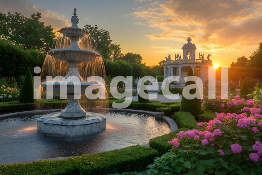 Abc1323 An elegant Baroque garden with neatly arranged topiar 9094f2f5 4841 486e 928b f90f11186a2a 2