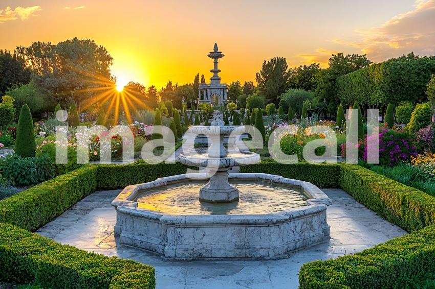 Abc1323 An elegant Baroque garden with neatly arranged topiar 9094f2f5 4841 486e 928b f90f11186a2a 0