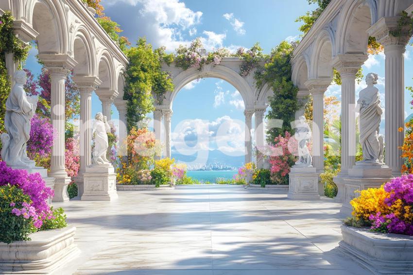 Abc1323 A symmetrical Baroque garden with marble statues ston 0af98202 be75 4b55 8216 2df292f7c82f 0
