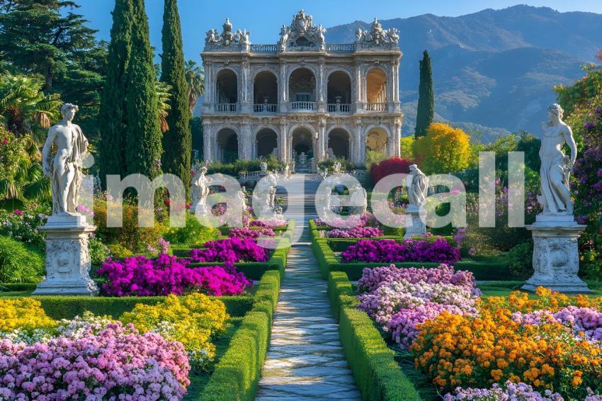 Abc1323 A symmetrical Baroque garden with marble statues ston 7bdc93a3 b056 4eba ac74 747aade2062f 0