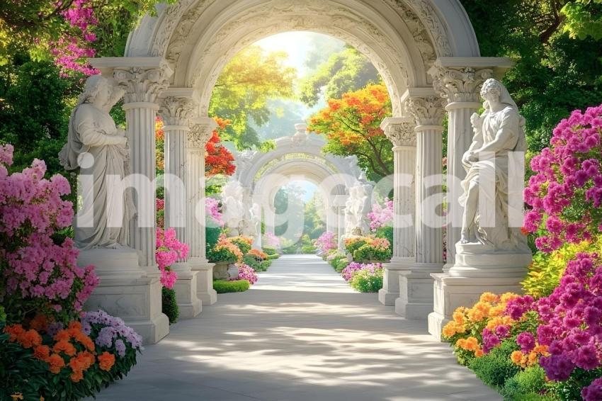 Abc1323 A symmetrical Baroque garden with marble statues ston 47cf7b08 9fbe 48d1 a798 ae6548bce60e 2