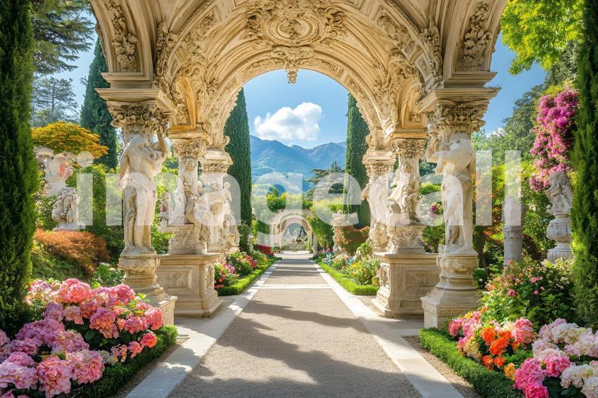 Abc1323 A symmetrical Baroque garden with marble statues ston eca159dc c1a6 47b1 92f8 803713ab76f2 1
