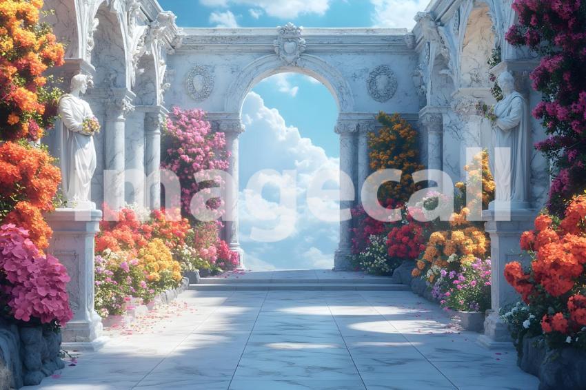Abc1323 A symmetrical Baroque garden with marble statues ston eca159dc c1a6 47b1 92f8 803713ab76f2 2