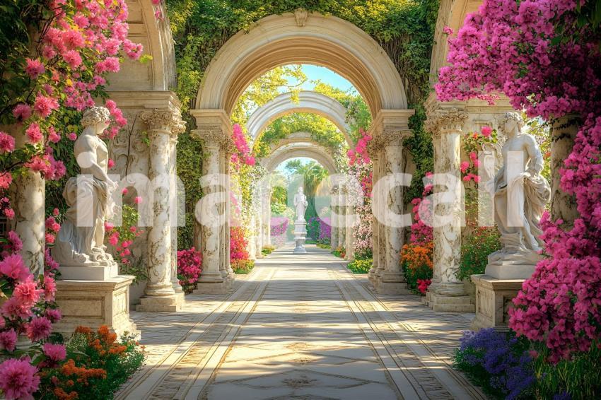 Abc1323 A symmetrical Baroque garden with marble statues ston 4842a2f4 437a 4964 b08f 0d3361045d15 0