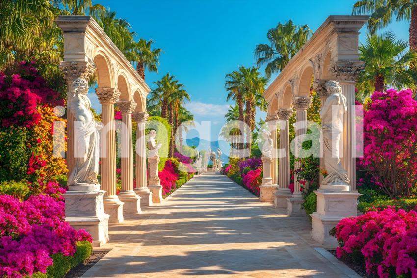 Abc1323 A symmetrical Baroque garden with marble statues ston 4842a2f4 437a 4964 b08f 0d3361045d15 2
