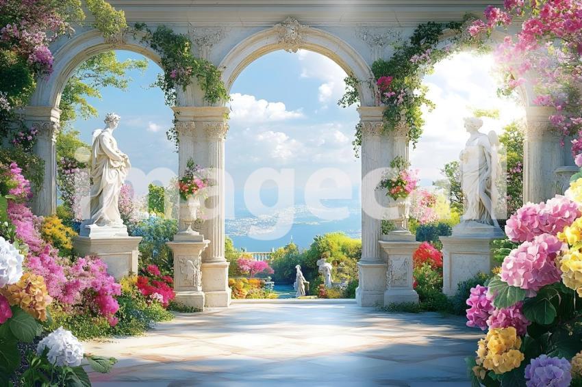 Abc1323 A symmetrical Baroque garden with marble statues ston 4842a2f4 437a 4964 b08f 0d3361045d15 3