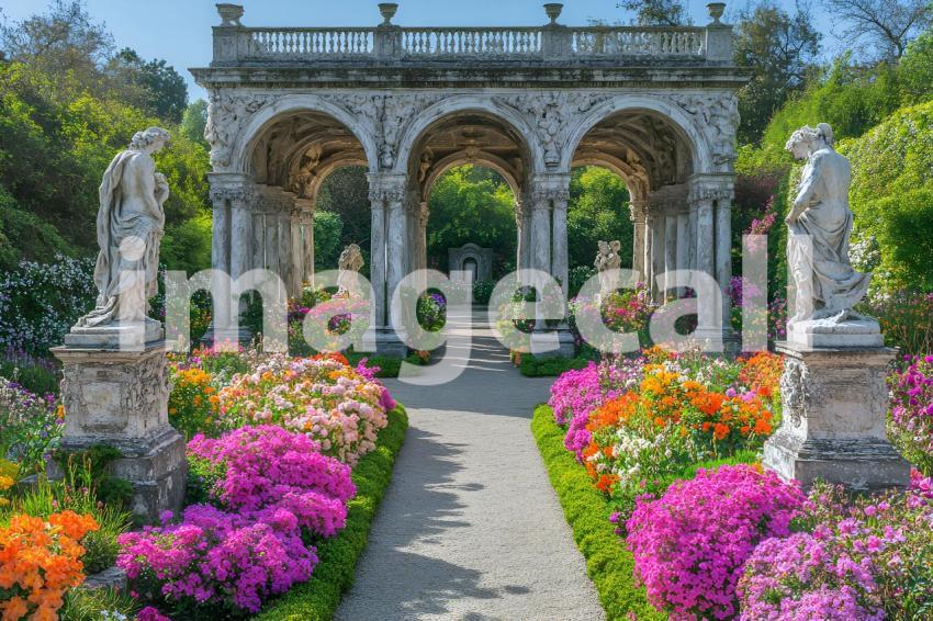 Abc1323 A symmetrical Baroque garden with marble statues ston eea429dd 5ab5 4e8f af0c 2c8ad791eae9 3