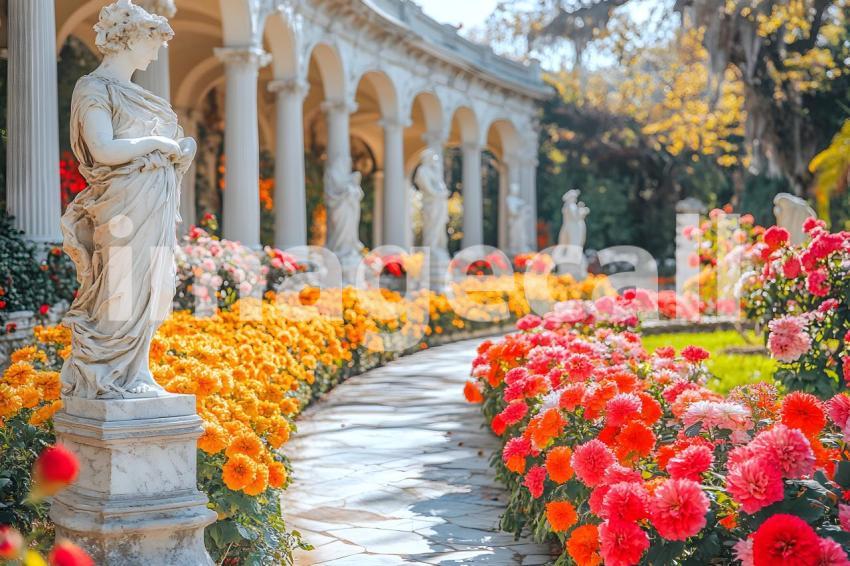 Abc1323 A symmetrical Baroque garden with marble statues ston 76263752 de27 47c9 9218 4900c6e956cc 0