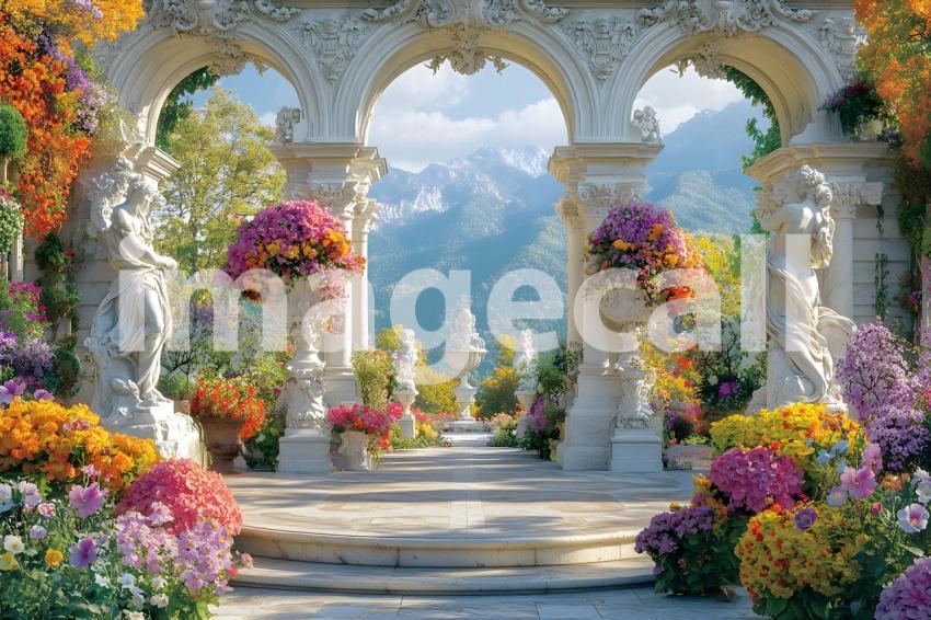 Abc1323 A symmetrical Baroque garden with marble statues ston 80228418 a085 4cdc 83ab 4928917f27ee 0