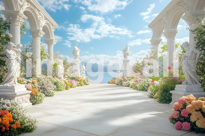 Abc1323 A symmetrical Baroque garden with marble statues ston a3252693 7751 4cf8 93a6 7a90046851c3 0