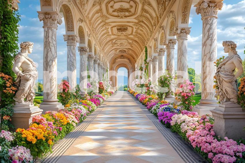 Abc1323 A symmetrical Baroque garden with marble statues ston 76263752 de27 47c9 9218 4900c6e956cc 3