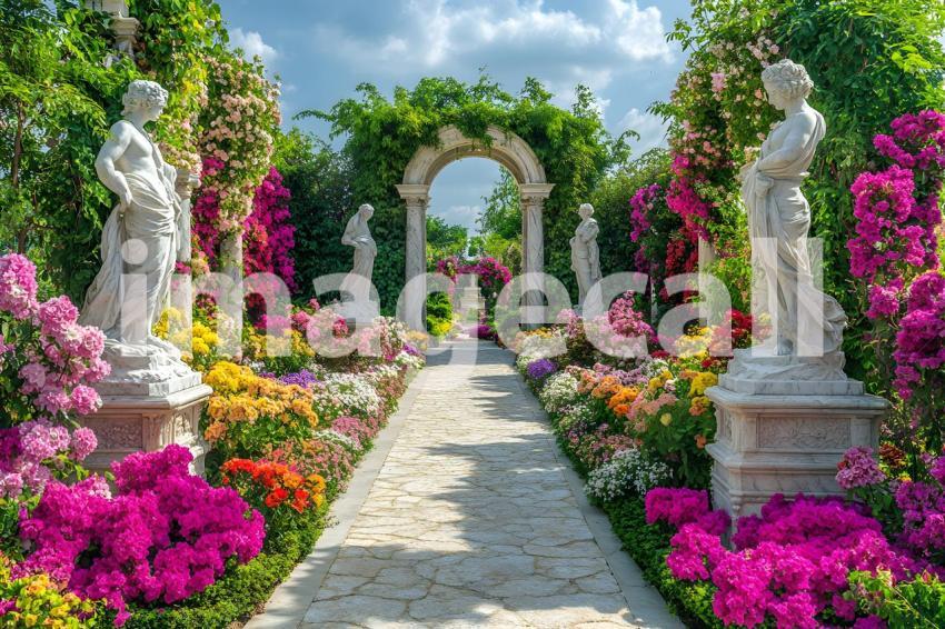 Abc1323 A symmetrical Baroque garden with marble statues ston 9df5acac 059b 42c7 b1fe c4578858b750 0
