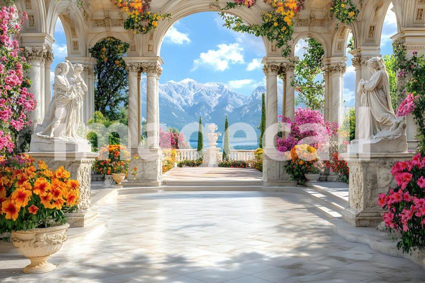 Abc1323 A symmetrical Baroque garden with marble statues ston 278a6ad5 7e97 434a af4c e865f7f72590 0