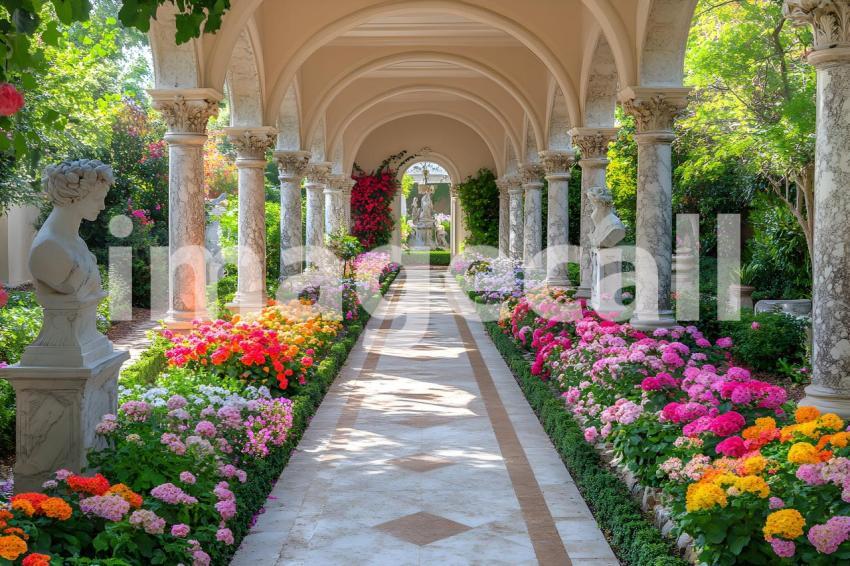 Abc1323 A symmetrical Baroque garden with marble statues ston 1313a0ef 6bae 4c70 9852 e5e31fbc7322 1