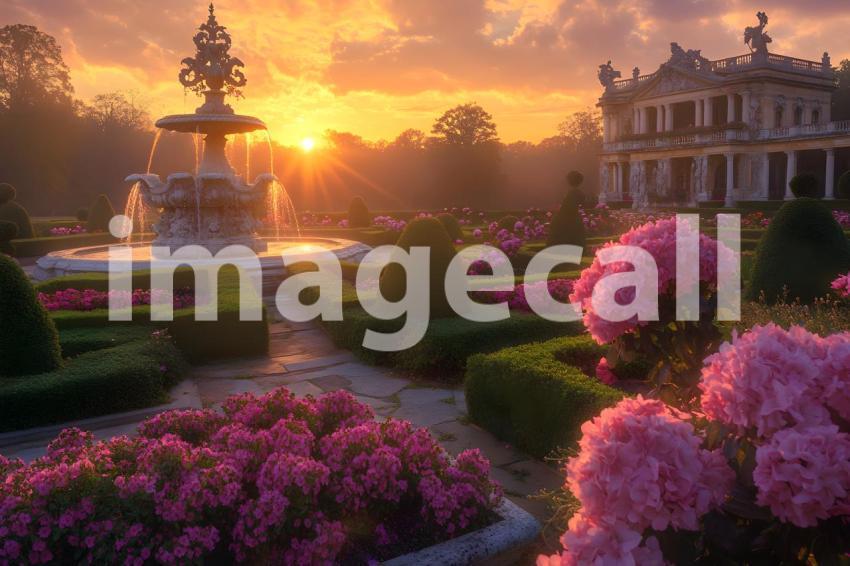 Abc1323 An elegant Baroque garden with neatly arranged topiar 9094f2f5 4841 486e 928b f90f11186a2a 3