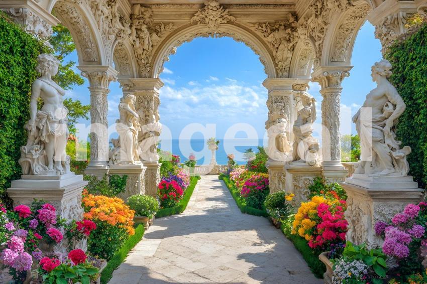 Abc1323 A symmetrical Baroque garden with marble statues ston 2b7aec9d 6ae5 4a28 92fc 6290c95c33ea 3