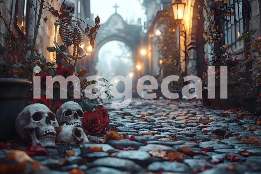 Abc1323 An abandoned cobblestone street lit by flickering lante 1214a350 6831 4b29 8208 c752197cc154 part3