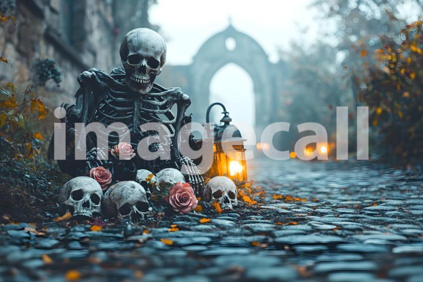 Abc1323 An abandoned cobblestone street lit by flickering lante 1214a350 6831 4b29 8208 c752197cc154 part1