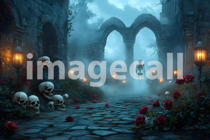 Abc1323 An abandoned cobblestone street lit by flickering lante 33b9cf42 4fed 43e6 879b 70c92c9189b5 part2