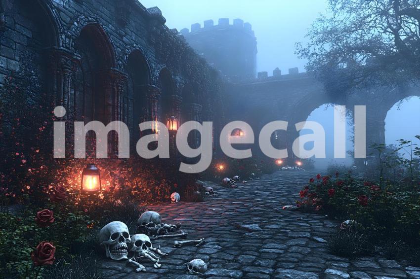 Abc1323 An abandoned cobblestone street lit by flickering lante 1214a350 6831 4b29 8208 c752197cc154 part4