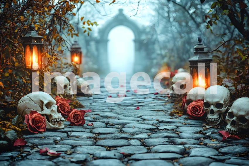 Abc1323 An abandoned cobblestone street lit by flickering lante efb79fa1 bea5 480e be5c 3d7319308956 part4