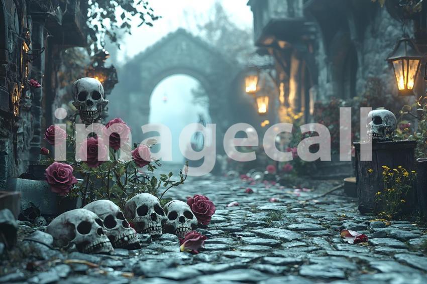 Abc1323 An abandoned cobblestone street lit by flickering lante efb79fa1 bea5 480e be5c 3d7319308956 part3