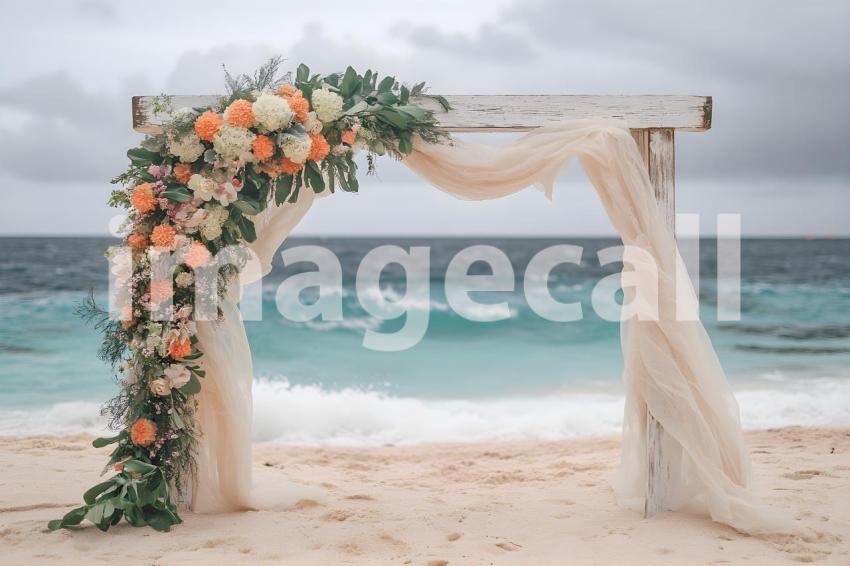 Clips12345 Beachfront Wedding A serene sandy beach setting wi 463caaa7 c42f 4676 9943 2ecb920c7f01 0