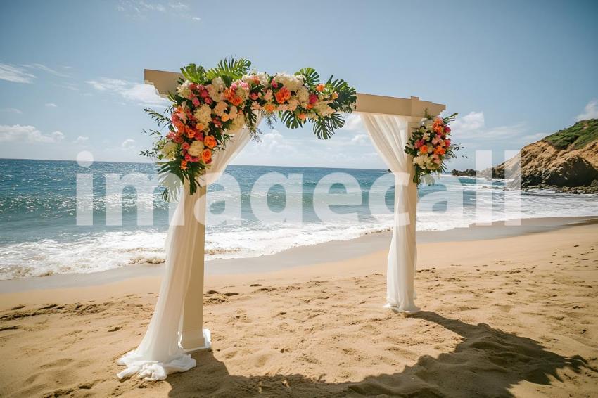 Clips12345 Beachfront Wedding A serene sandy beach setting wi 094b0cea 0a9d 4a09 ba3f 1c63b4743327 2