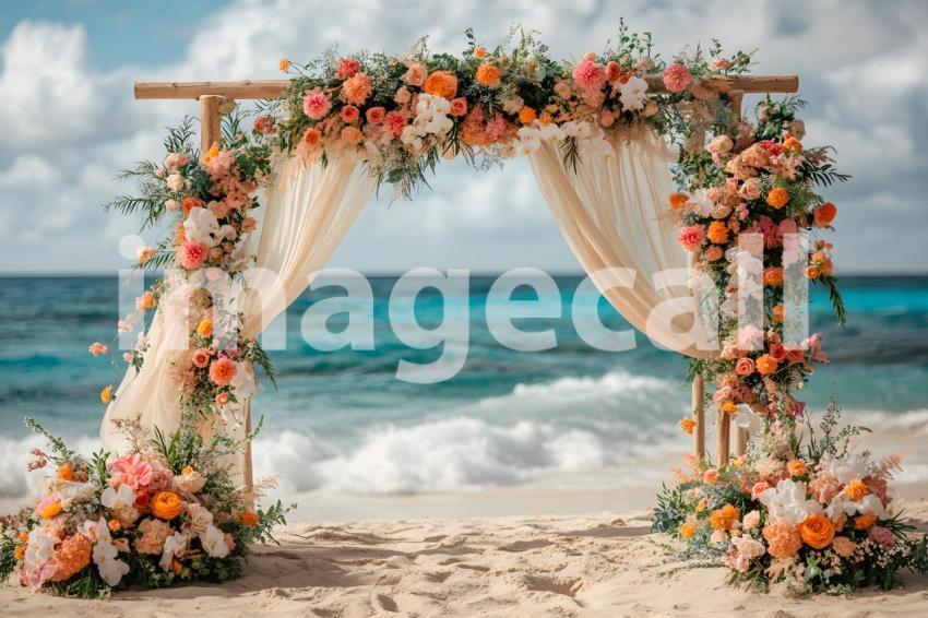Clips12345 Beachfront Wedding A serene sandy beach setting wi 094b0cea 0a9d 4a09 ba3f 1c63b4743327 1