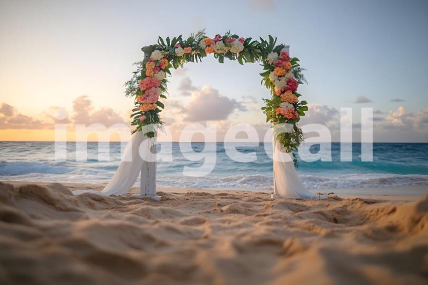 Clips12345 Beachfront Wedding A serene sandy beach setting wi d519a342 d77b 4529 8117 e9efa9559d50 0