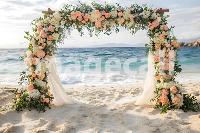 Clips12345 Beachfront Wedding A serene sandy beach setting wi 094b0cea 0a9d 4a09 ba3f 1c63b4743327 3