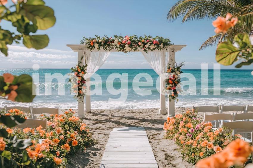 Clips12345 Beachfront Wedding A serene sandy beach setting wi 463caaa7 c42f 4676 9943 2ecb920c7f01 1