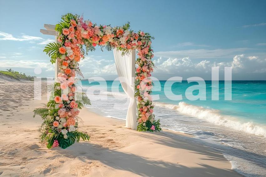 Clips12345 Beachfront Wedding A serene sandy beach setting wi 5595278b 3b0b 4ae2 ba3a e9089ab01d2d 0