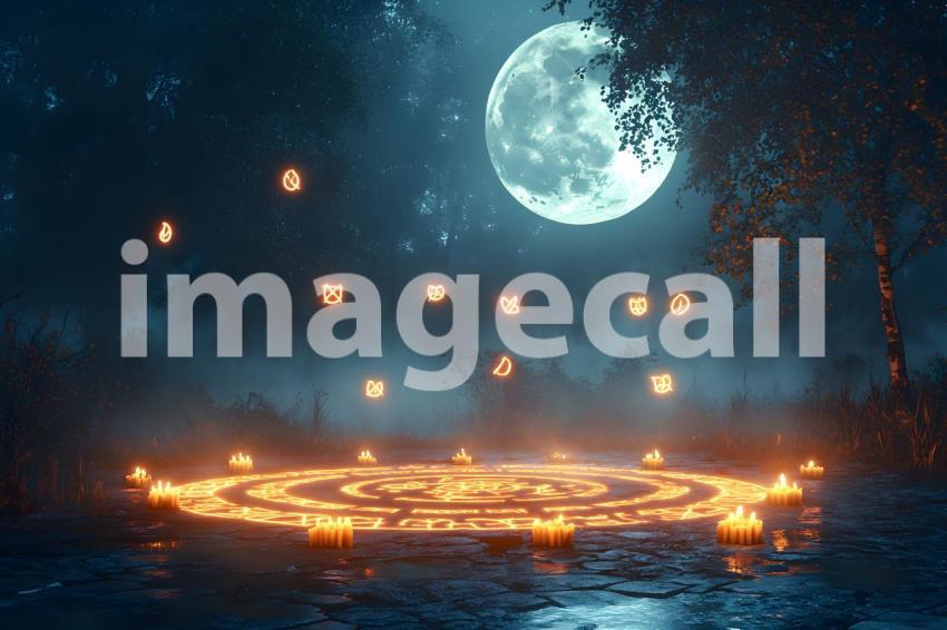Clips12345 A full moon illuminating a ritual circle made of glo 1c252d31 4601 461a 81ba fd49cd4bcd4d part4