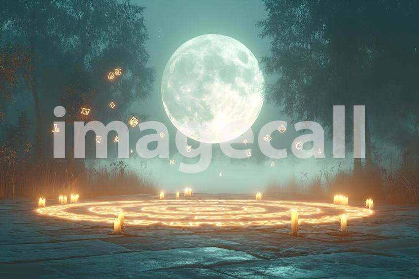 Clips12345 A full moon illuminating a ritual circle made of glo 59fb84fd ec36 4a0b 88d6 e00d4857e00b part2