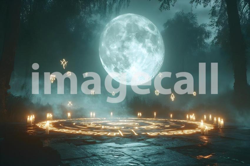Clips12345 A full moon illuminating a ritual circle made of glo 7aeaf38b 1b2c 4a03 b3af fa0e2e9a7a5e part4