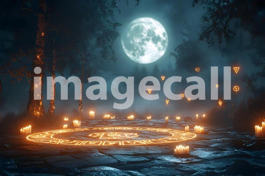 Clips12345 A full moon illuminating a ritual circle made of glo 2b33119b d5c6 46ad 888f 1bebabc4eb97 part3