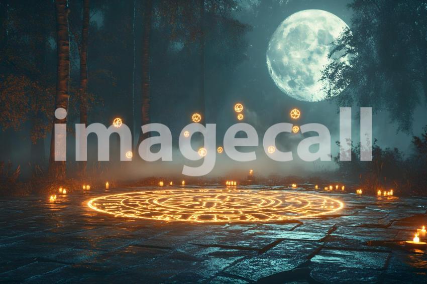 Clips12345 A full moon illuminating a ritual circle made of glo 7aeaf38b 1b2c 4a03 b3af fa0e2e9a7a5e part2